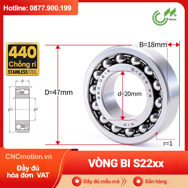 Vòng bi tự lựa S22xx