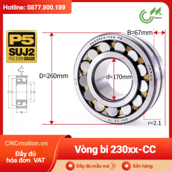 Vòng bi cà na tự lựa 2 dãy lồng bi thép 230xx-CC
