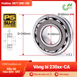 Vòng bi cà na tự lựa 2 dãy lồng bi đồng 230xx-CA