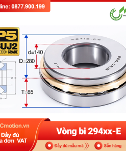 Vòng bi đĩa bay chặn trục - bạc đạn cà na chặn trục 29438E (lồng cách bi Thép -  190*380*115 mm)