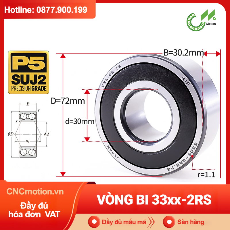 Vòng bi tự lựa 33xx-2RS