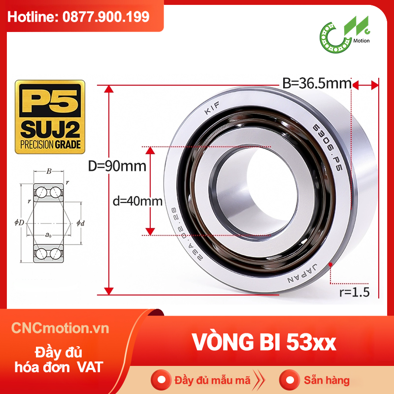 Vòng bi tự lựa 53xx
