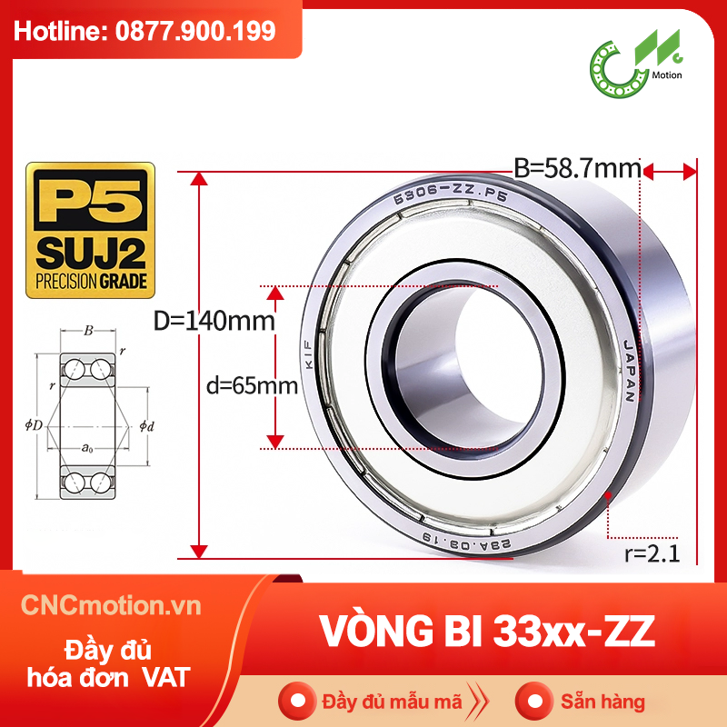 Vòng bi tự lựa 33xx-ZZ