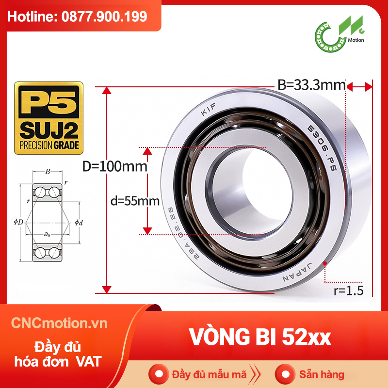 Vòng bi tự lựa 52xx