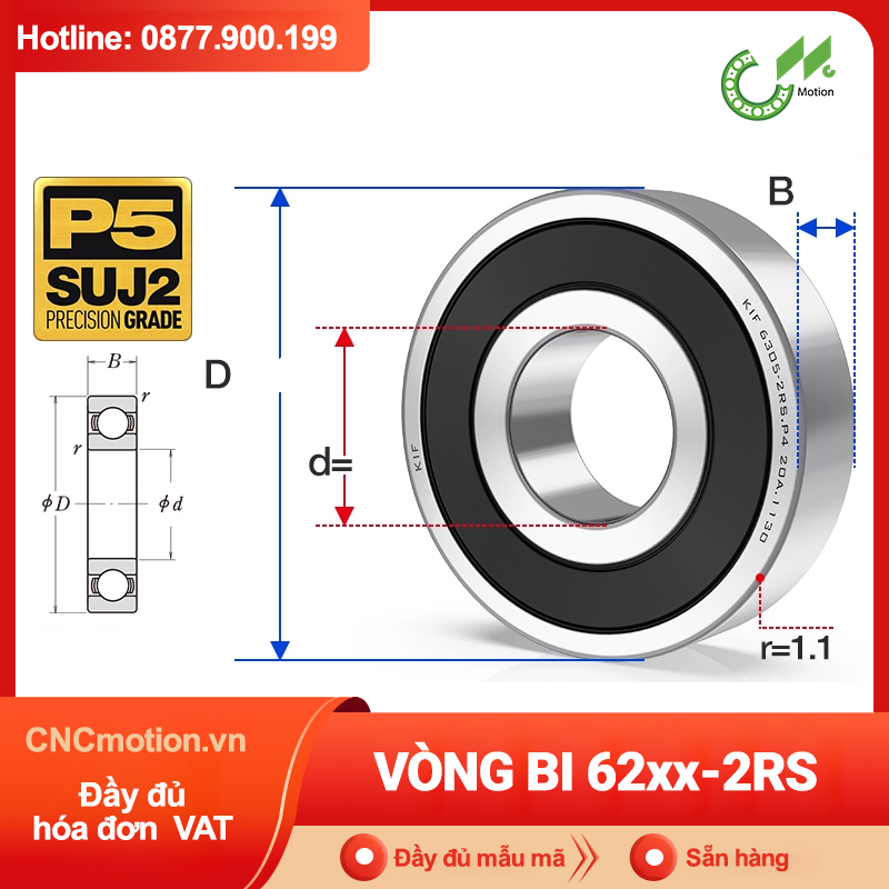 Vòng bi 62xx-2RS