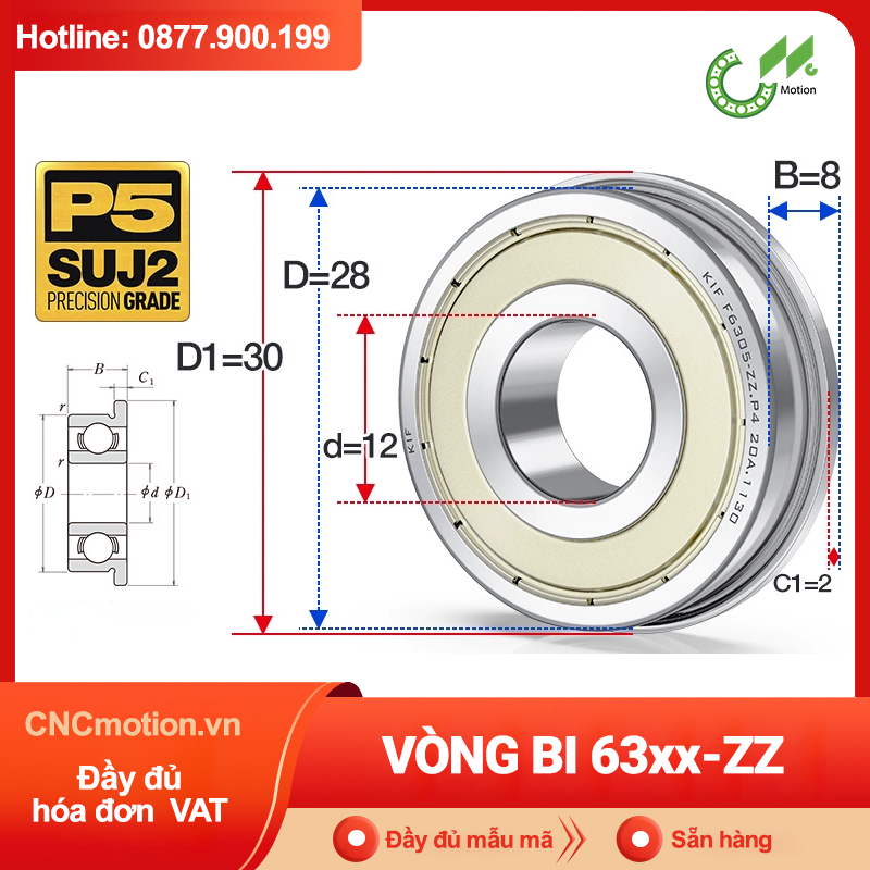 Vòng bi F63xx mặt bích