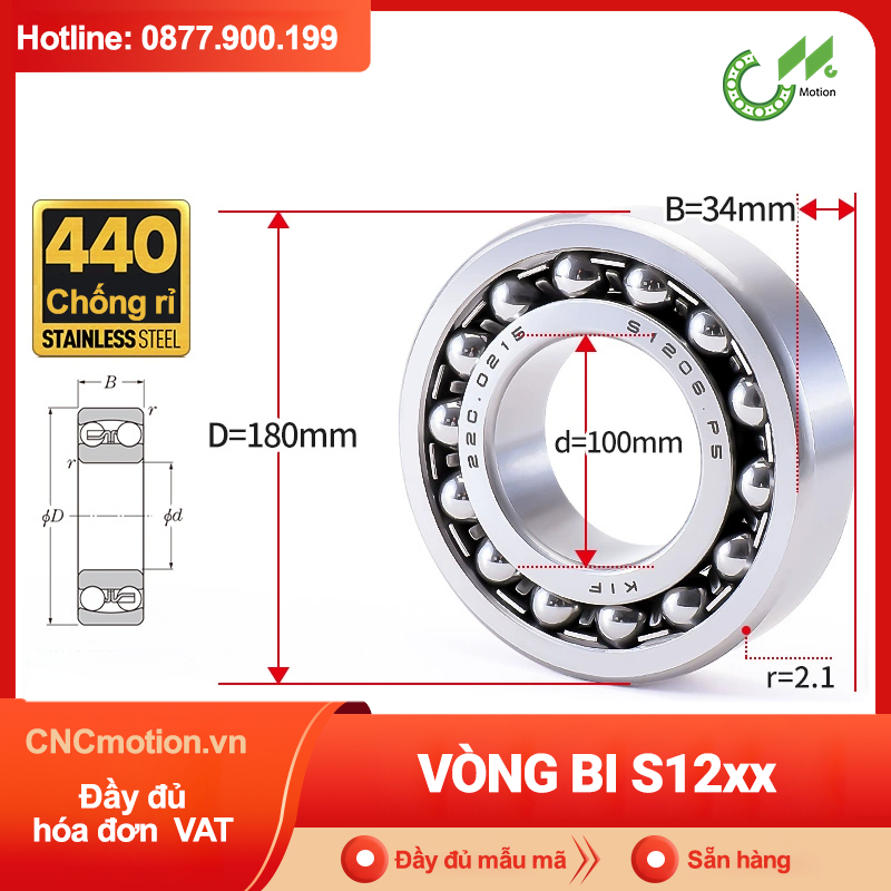 Vòng bi tự lựa S12xx