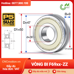 Vòng bi F69xx mặt bích