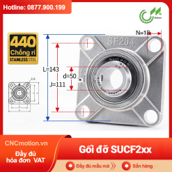 Gối đỡ vòng bi Inox 440C SUCF 2xx
