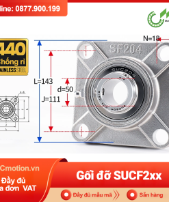 Gối đỡ vòng bi Inox 440C SUCF 2xx
