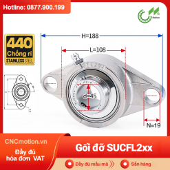 Gối đỡ vòng bi Inox 440C SUCFL 2xx