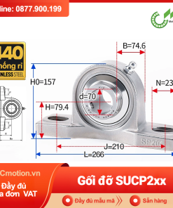 Gối đỡ vòng bi Inox 440C SUCP 2xx