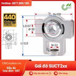 Gối đỡ vòng bi Inox 440C SUCT 2xx