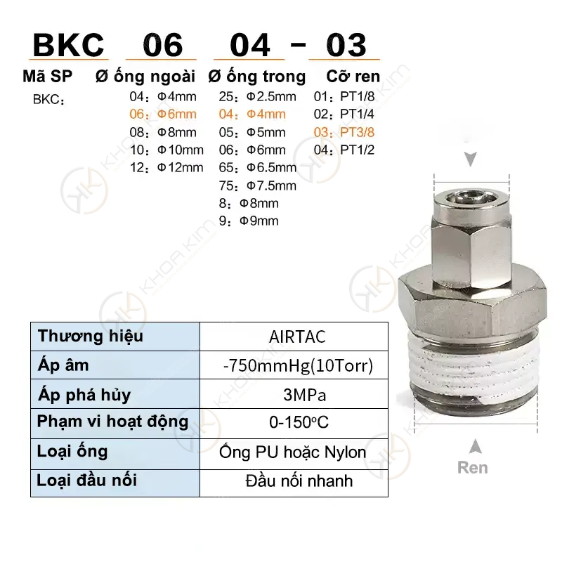 Nối siết ống BKC - Airtac chính hãng 4 003 BKC anh sp 3 copy 003 BKC anh sp 3 copy Nối siết ống BKC - Airtac chính hãng
