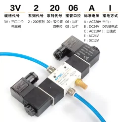 008 3vxxx 1 Van điện từ 3V 1coil 3/2 - 3v110 3v210 3v310