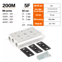 008 4V 100M 1 copy Đế van điện từ 4V-5V - 4V100M 4V200M 4V300M 4V400M