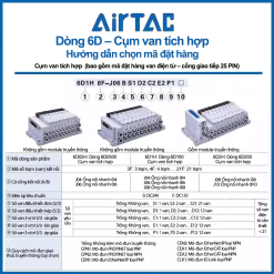 Cụm van tích hợp 6D - Airtac chính hãng 7 008 6D 3 008 6D 3 Cụm van tích hợp 6D - Airtac chính hãng