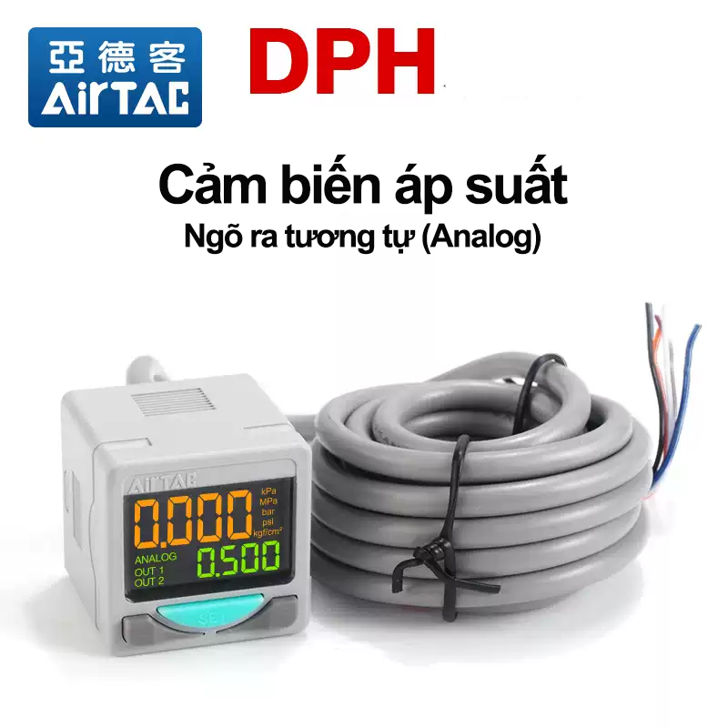 Cảm biến áp suất DPH - Airtac chính hãng DPHN DPHP 10 008 DPH 4 008 DPH 4 Cảm biến áp suất DPH - Airtac chính hãng DPHN DPHP