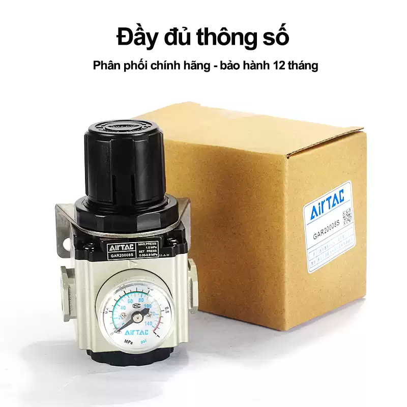Điều áp GAR - Airtac chính hãng 10 008 GAR 1 008 GAR 1 Điều áp GAR - Airtac chính hãng