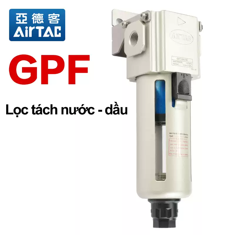Lọc khí GPF - Airtac chính hãng 10 008 GPF 5 008 GPF 5 Lọc khí GPF - Airtac chính hãng
