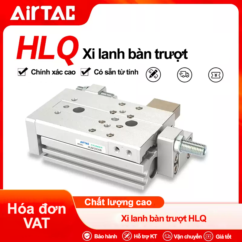 Xi lanh HLQ - Airtac chính hãng 3 008 HLQ 2 008 HLQ 2 Xi lanh HLQ - Airtac chính hãng