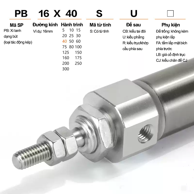 008 PB SCB 4 Xi lanh PB SCB - Airtac chính hãng