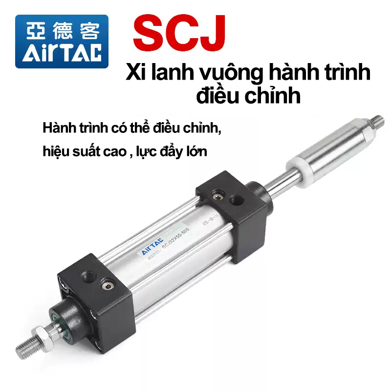 Xi lanh vuông SCJ - chính hãng Airatc