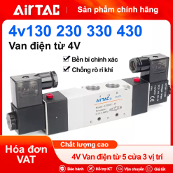 Van điện từ 4V-2 coil 5/3 - Airtac
