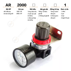 008 AR 4 copy Điều áp AR Airtac chính hãng AR1500 AR2000