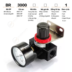 008 BR 1 copy Điều áp BR Airtac chính hãng BR2000 BR3000 BR4000