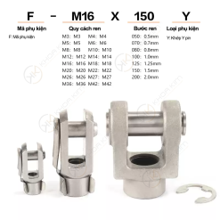 008 Y pin 2 copy Khớp nối xi lanh F-M Y - Y Pin - Airtac chính hãng