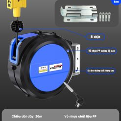 detail rulo dien 20m Cuộn rulo dây điện tự rút Mito